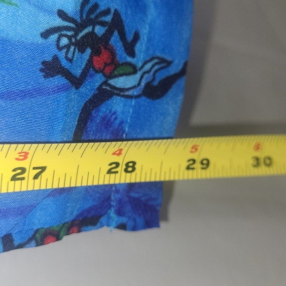 2 Piece Blue Matching Tunic & Pants Caribbean Palms & Dancers Print Resortwear - Picture 4 of 11